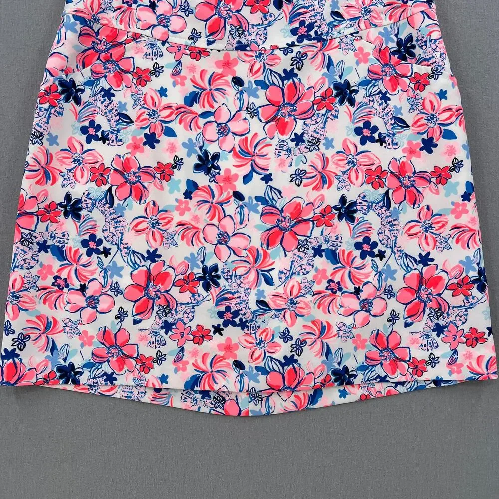 LILLY PULITZER Jonas High Waist Skort Womens 8 Resort White Party Like a Lobstar - Picture 9 of 16
